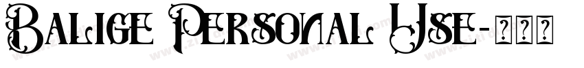 Balige Personal Use字体转换